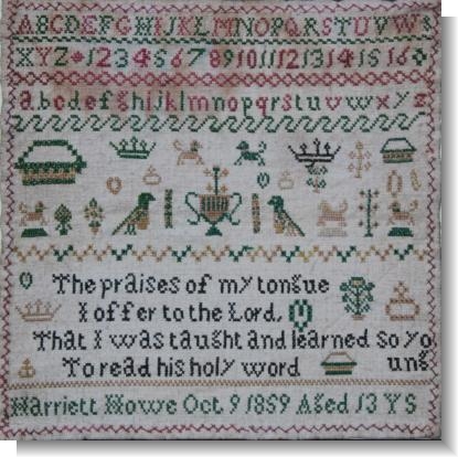 HARRIETT HOWE, Aged 13 1859